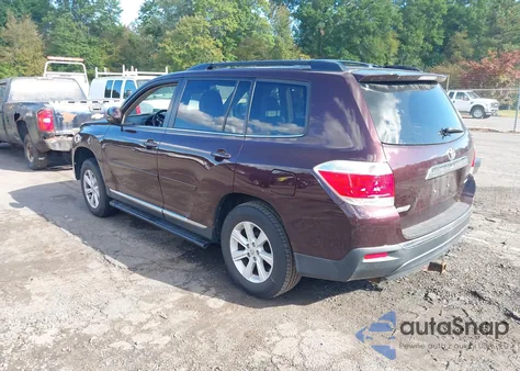 2012 Toyota Highlander Se V6 z USA, uszkodzony, nr VIN 5TDBK3EH1CS121916